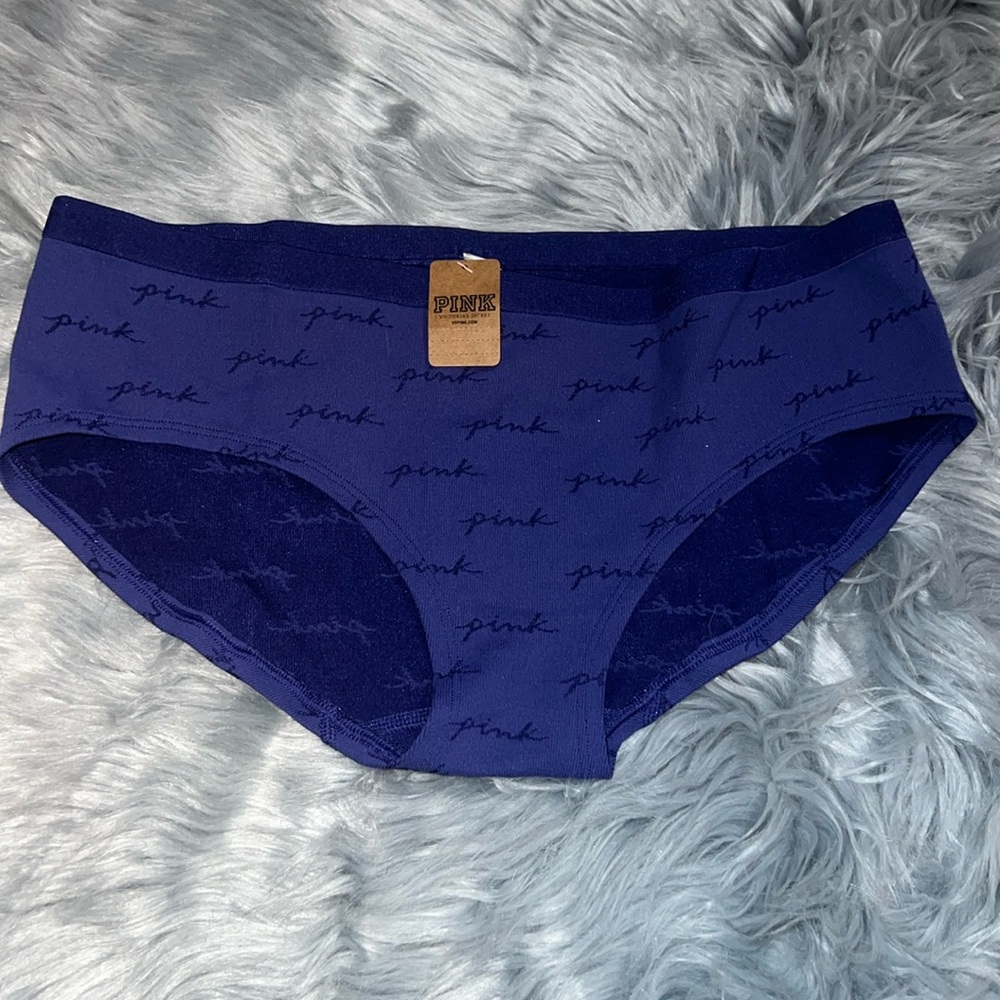 NWT Victoria’s Secret PINK purple bikini panties sz L